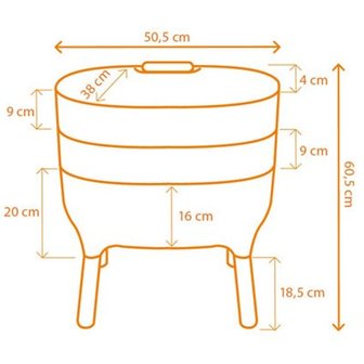 afmetingen worm composter - Tuinspul