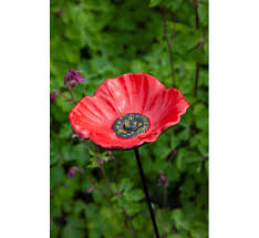 Vogel voederpaal papaver