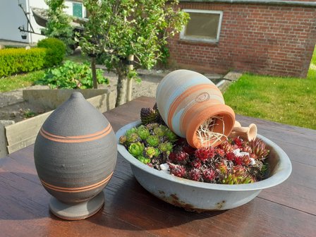 Insectenpot of oorwormenpot terracotta blauw 