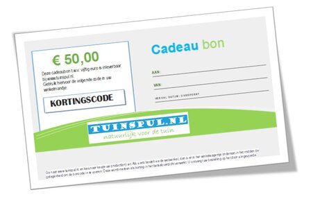 Tuinspul.nl Cadeaubon t.w.v. €50,-