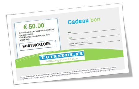 Tuinspul.nl Cadeaubon t.w.v. &euro;50,-