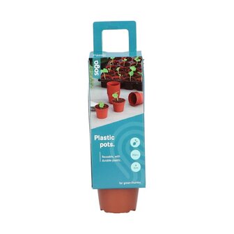 SOGO Plastic potje terracotta 6cm 30st 