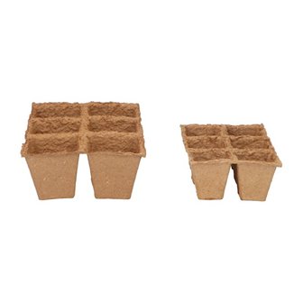 SOGO Biologische turfpotjes 4x4cm 6 strips &agrave; 6st. 