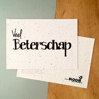 Bloeikaart van BLOOM your message &quot;veel beterschap&quot;