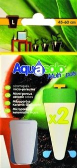 Aquasolo multipots - keramische kegels large 2 stuks