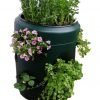 Wormencompost ton met verticale tuin