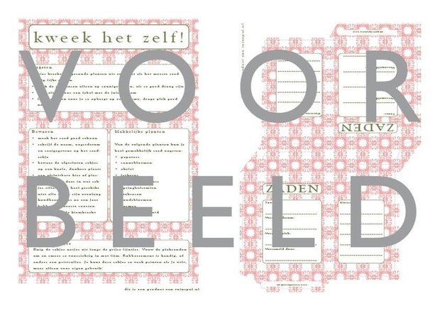 Zaadzakjes 'Pink Retro' als PDF bestand