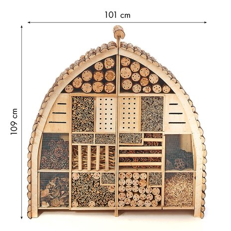 GROOT insectenhotel voor diverse insecten.