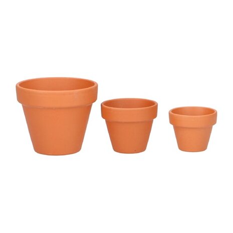 SOGO Stenen terracotta potjes 4/5cm 9st.