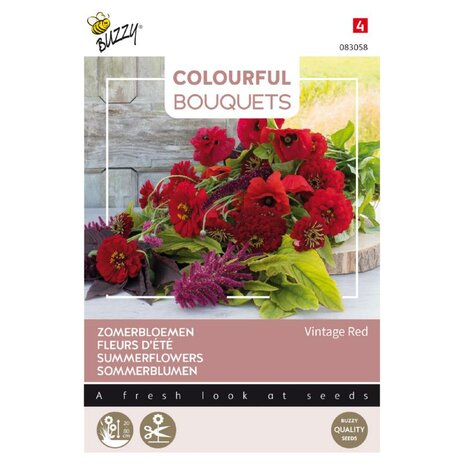 Colourful Bouquets, Vintage Red
