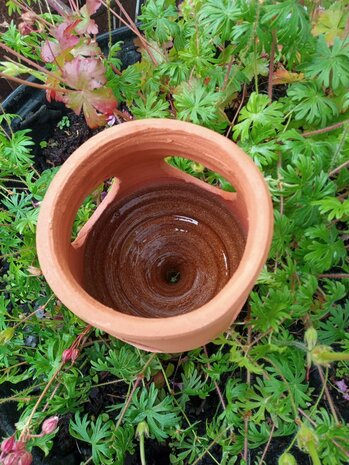 Terracotta slakkenval (handgemaakt)