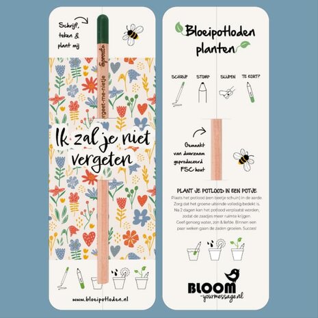 Sleeve voor Sprout bloeipotlood - Ik zal je niet vergeten